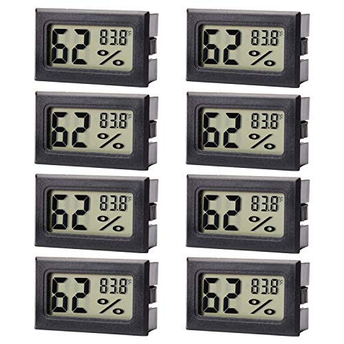 Product Cover AUTIDEFY 8 Pack Mini Digital Electronic Temperature Humidity Meters Gauge Indoor Thermometer Hygrometer LCD Display Fahrenheit (℉)