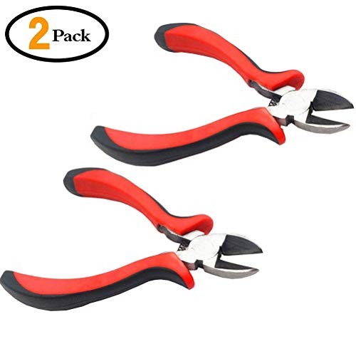 Product Cover Wire Cutter - Side Cutter 5 Inch Cutting Pliers Nippers Repair Tool and Jewelry Making Pliers - 2 Pack