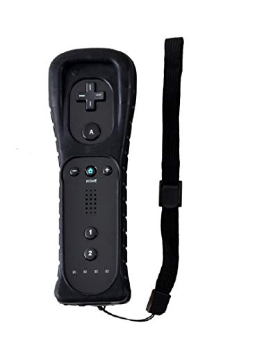 Product Cover Lyyes Wii Remote Controller, Remote Contoller and Silicon Case for Nintendo Wii Wii U (Black)