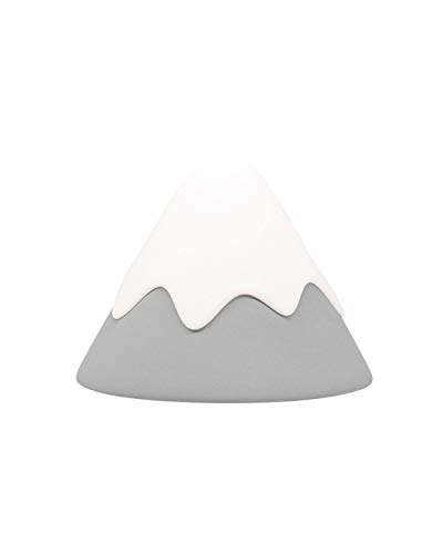 Product Cover Night Light, DesignNest, Snow Mountain lamp, Tap Control&Timer Setting, Soft Silicone, Dimmable, Soft Eye Caring, Rechargeable, Portable, Nursery Lamp, Kids Safe (Grey)