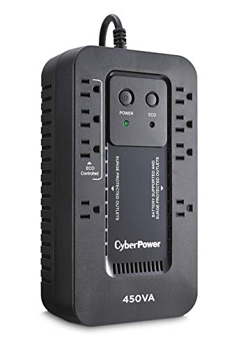 Product Cover CyberPower EC450G Ecologic UPS System, 450VA/260W, 8 Outlets, ECO Mode, Compact