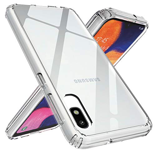 Product Cover OUBA Galaxy A10e Case, [Shock Absorbing] Air Hybrid Slim Thin Shockproof Armor Anti-Drop Crystal [Clear] Back + TPU Bumper Protective Case Cover Compatible for Samsung Galaxy A10e - Clear