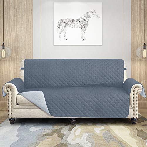 Product Cover ZESTILK Sofa Slipcover - Washable Sofa Cover - Furniture Protector - 2 Inch Strap Hook - Seat Width Up to 70 Inch - Elastic Straps - Anti-Slip Foams Couch Cover for Dog, Cat, Pets, Kids, Children