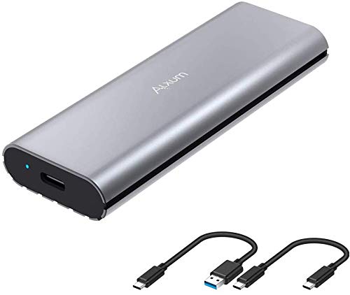 Product Cover Alxum Aluminum M.2 NVME SSD Enclosure, NVME to USB Type C SSD Adapter USB 3.1 Gen 2 PCIe NVME Reader M Key, Support 2230, 2242 2260 2280 Disk, UASP & Trim, with USB Type A & C Cable