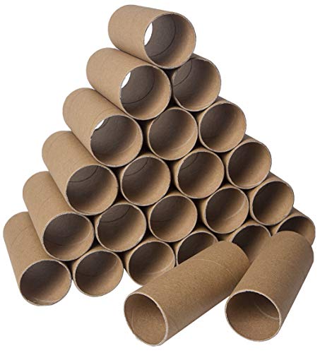 Product Cover 30 Pack Craft Rolls - Round Cardboard Tubes - Cardboard Tubes for Crafts - Craft Tubes - Paper Tube for Crafts - 1.57 x 3.9 Inches - Brown