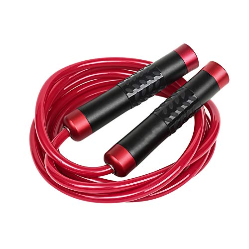 Product Cover Gaoykai Weighted Jump Rope for Women,Men,Heavy Jump Rope with Adjustable Bold TPU Rope,Ball Bearing Aluminum Handle,Great for Crossfit Training, Boxing, and MMA Workouts (red)