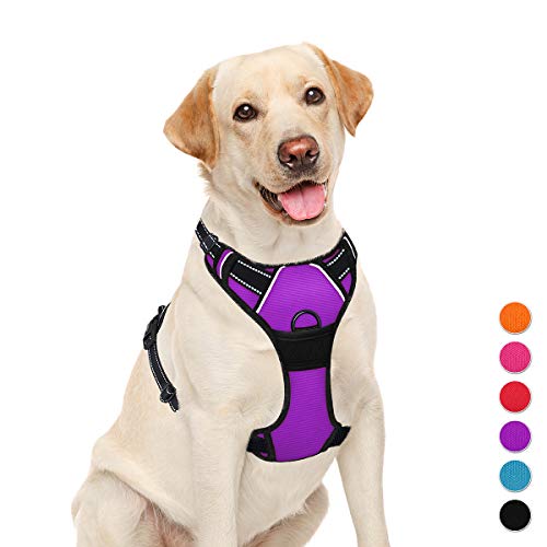 Product Cover BARKBAY No Pull Dog Harness Large Step in Reflective Dog Harness with Front Clip and Easy Control Handle for Walking Training Running
