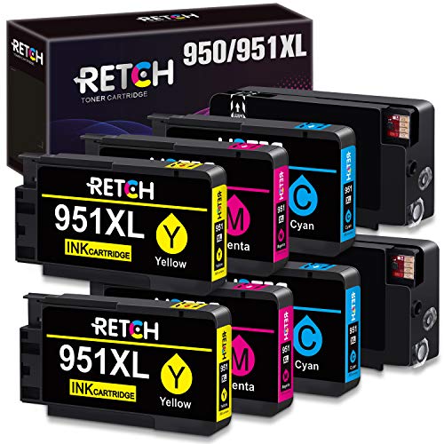 Product Cover RETCH Compatible Ink Cartridge Replacement for HP 950XL 951XL 950 951 for Officejet Pro 8600 8610 8620 8100 8625 276DW 8615 251DW 8660 8630 8640 271DW 8110 8616 (8 Pack)