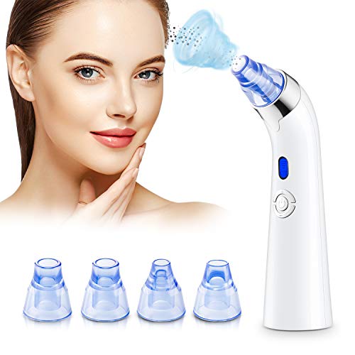 Product Cover Blackhead Remover Vacuum-Facial Pore Vacuum Electric Blackhead Extractor Clean Tool with 5 Adjustable Suction Power ,4 Replacement Probes ,USB Rechargeable and LED Screen