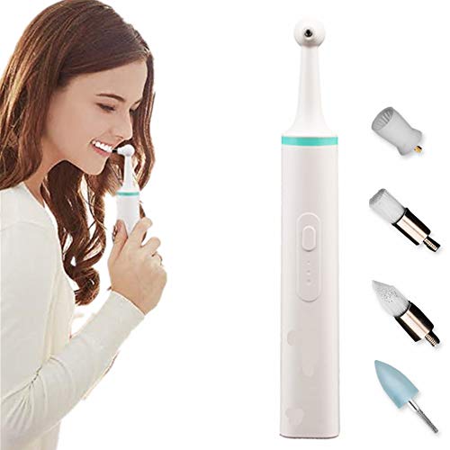 Product Cover Fencia Electric Tooth Polisher,Teeth Stain Plaque Scraper Tartar Removal Cleaning Pet Tooth Cleaner Eraser Polisher with 4 Polishing Heads,2 Power Supply Modes,3 Working Modes,Teeth Cleaner Tools