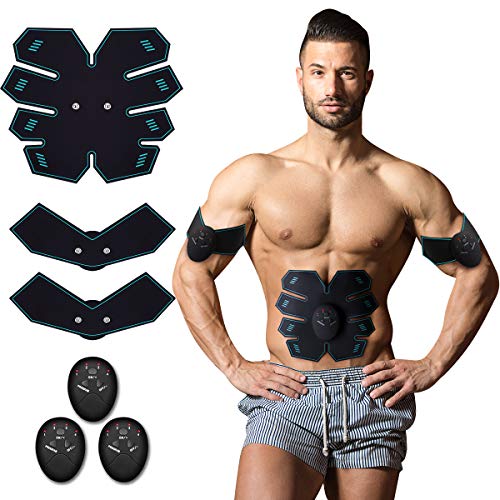 Product Cover Antmona Abs Stimulator, Muscle Toner - Abs Stimulating Belt- Abdominal Toner- Training Device for Muscles- Wireless Portable to-Go Gym Device- Muscle Sculpting at Home- Fitness Equipment, Black