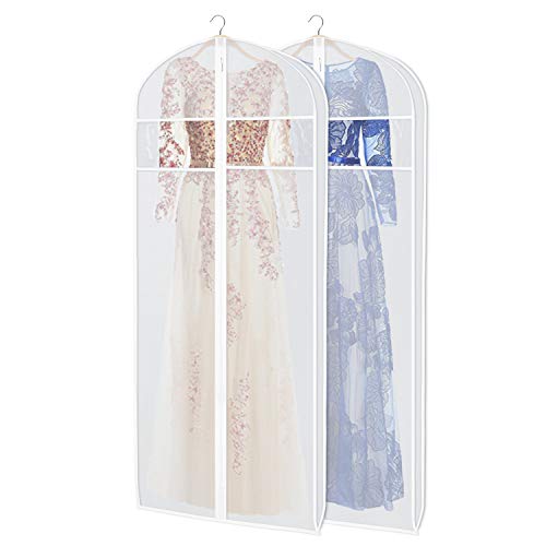 Product Cover Zilink Dress Garment Bags for Storage 72-inch with Clear Window and 3
