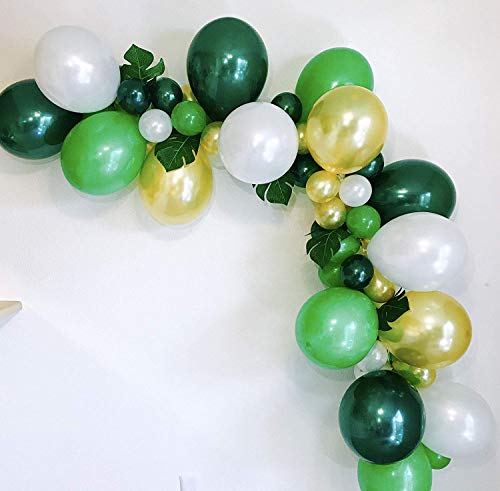 Product Cover Jindal Party Products HD Metallic Finish Balloons for Birthday / Anniversary Party Decoration ( Golden, Green, White ) Pack of 50