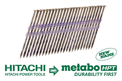 Product Cover Metabo HPT 20163SHPT 3-1/4-in x .131 Framing Nails | Full Round Head | Hot Dipped Galvanized | Plastic Strip Collation | For 21 Degree Framing Nailers | 1000 Count