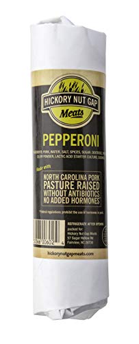 Product Cover Hickory Nut Gap Meats Pasture Raised Salami Chub, 6 ounce Pepperoni (Pack of 1)