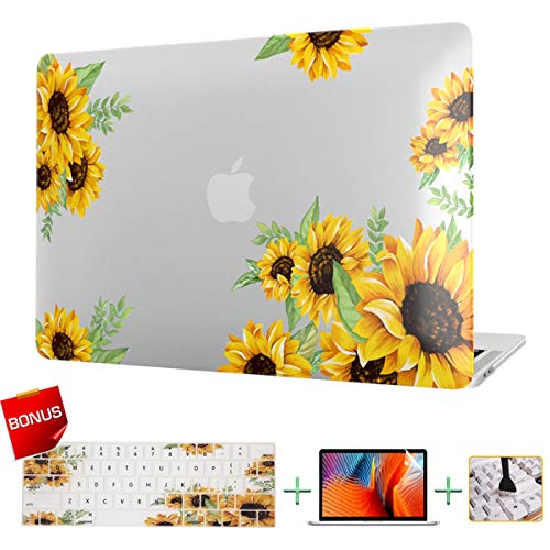 Product Cover Laptop Case MacBook Case Sunflower Hard Shell Case for MacBook Air 13 inch Model A1932 (2019/18 Release) with Keyboard Skin Cover and Screen Protector