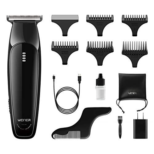 Product Cover WONER Beard Trimmer for Men, Fine-Cut Hair Trimmer, Electric Cordless Hair Clippers with Beard Shaping Tools,T-blade Trimmers