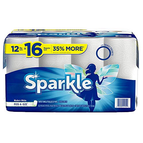 Product Cover Sparkle Paper Towels, 12 = 16 Regular Rolls, Modern White, Pick-a-Size