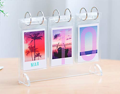 Product Cover WINKINE Instax Mini 2x3 Photo Album Collection | Acrylic Desk Calendar Style Photo Album for Instax Mini 7s 8 8+ 9 25 26 50s 70 90 Film | Polaroid Instant Z2300