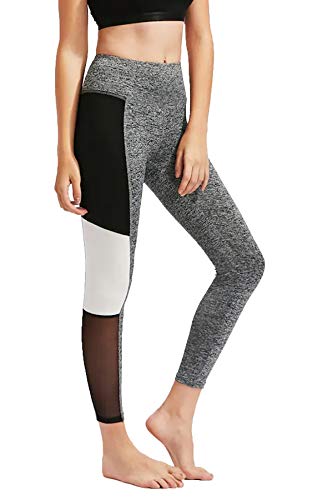 Product Cover BLINKIN Mesh Yoga Gym and Active Sports Fitness Light Grey Polyester Leggings Tights with Mesh for Women|Girls(294)
