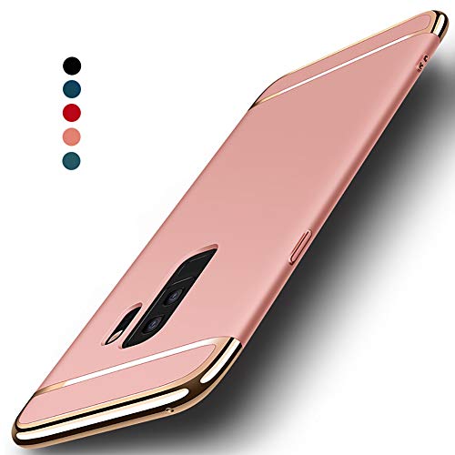 Product Cover Galaxy S9 Plus Case, NAISU Galaxy S9 Plus Back Cover, Ultra Slim & Rugged Fit Shock Drop Proof Impact Resist Protective Case, 3 in 1 Hard Case for Samsung Galaxy S9 Plus- Rose Gold