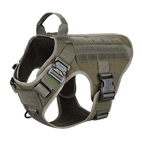 Product Cover ICEFANG Tactical Dog Harness,K9 Working Dog Vest,No Pulling Front Clip Leash Attachment (L (28