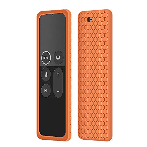 Product Cover Remote Case for Apple TV 4K 4th 5th Generation, Protective Silicone Cover Lightweight [Anti Slip] Shock Proof Skin Holder for New Apple TV 4K 5th Siri Remote Controller (Orange)
