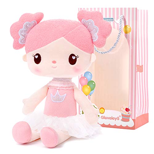 Product Cover Gloveleya Baby Girl Gifts Baby Doll Candy Girl Plush Girls Toys Pink 14.5 Inches