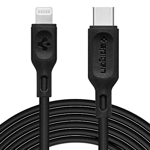 Product Cover Spigen DuraSync USB C to Lightning Cable [3ft MFi Certified] [Supports Power Delivery] Works with iPhone 11, 11 Pro, 11 Pro Max, XR, XS, XS Max, X, 8, 8 Plus and iPad with Lightning Charger Port