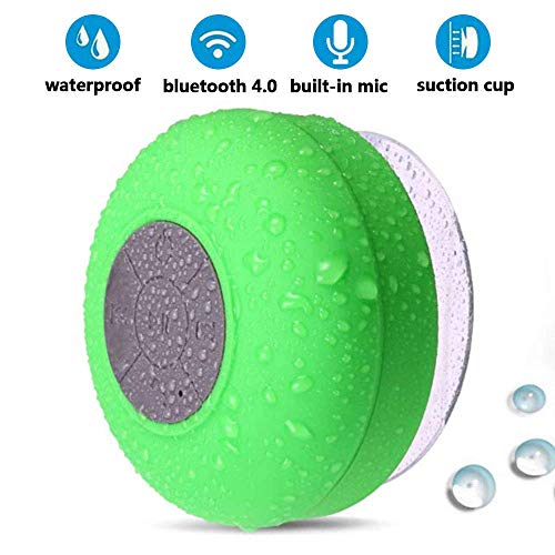 Product Cover BONBON Bluetooth Shower Speaker Waterproof Bathroom Music - Handsfree Portable Speakerphone with Built-in Mic,4hrs of Playtime, Wireless Bluetooth Suction Cup for Showers,Pool,Outdoor(Green)