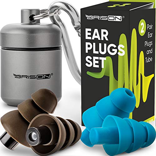 Product Cover Noise Cancelling Ear Plugs for Sleeping - Reusable Safe Silicone Earplugs Musicians Hearing Protection with High Fidelity Sound Reduction for Concerts Musicians Motorcycles Shooting Working