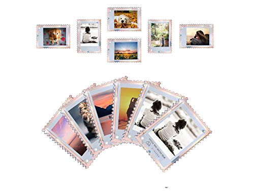 Product Cover WINKINE Acrylic Fridge Magnetic Frame 2x3, 12 Pack Iridescent Double Sided Magnet Picture Photo Frame for Fujifilm Instax Mini 9 8 8+ 70 7s 90 25 26 50s Film, Polaroid Z2300, Polaroid PIC-300P Film