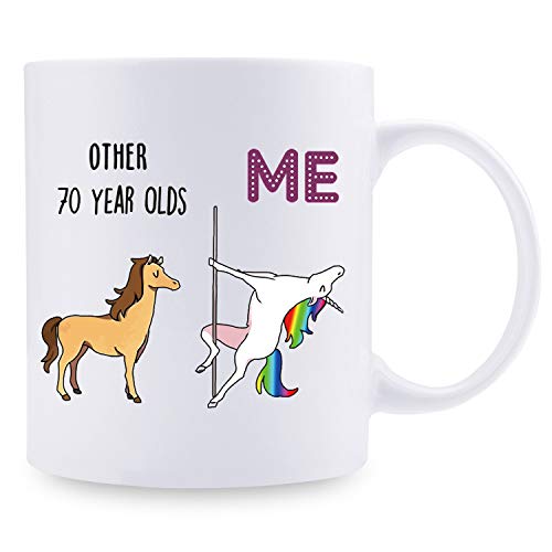 Product Cover shefine 70th Birthday Gifts for Women - 1949 Birthday Gifts for Women, 70 Years Old Birthday Gifts Coffee Mug for Mom, Wife, Friend, Sister, Her, Colleague, Coworker - 11oz