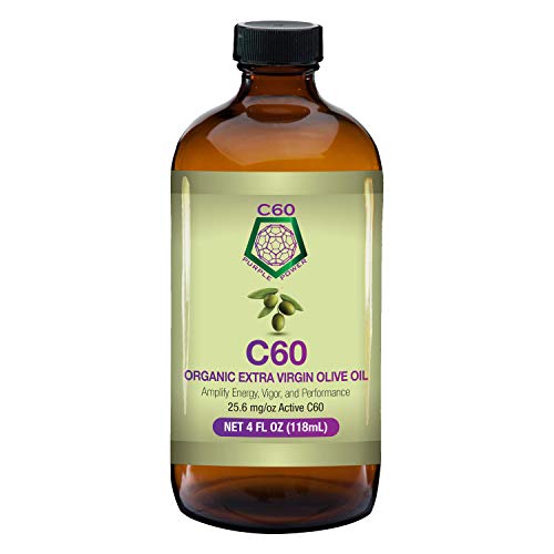 Product Cover C60 Purple Power Organic Extra Virgin Olive Oil (4 Fl Oz) 99.99% Pure Carbon 60 Antioxidant - Third-Party Tested for Purity, Quality & Concentration - Made in the USA