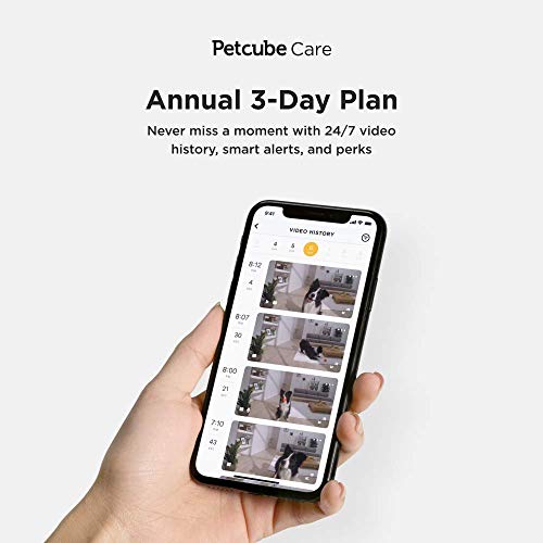 Product Cover Petcube Smart Pet Camera 1-Year Subscription Plan: Video History, Smart Alerts, Pet Care Perks