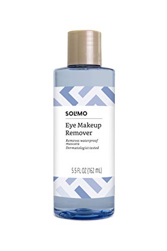 Product Cover Amazon Brand - Solimo Eye Makeup Remover, Removes Waterproof Mascara, Dermatologist Tested, 5.5 Fluid Ounce