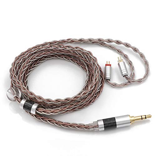 Product Cover TRIPOWIN C8 8-Core Silver Copper Foil Braided Earphone Replacement Upgrade Cable, Tinsel Silver Copper Wire for BL03 KZ ZS10 PRO AS10 ZS10 ZS6 ES4 ZST ZSR TRN V80(3.5mm, 2 pin 0.78mm Connector)