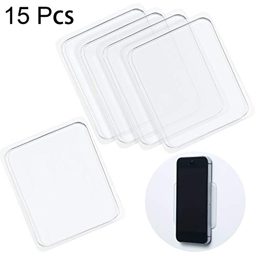 Product Cover 15 Pieces Sticky Gel Pads Silicone Sticky Pads Sticky Gripping Pads Anti-Slip Pads for Car Cell-Phone Office