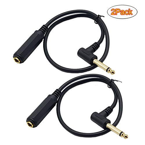Product Cover Seadream 2Pack 50CM Mono 1/4 Inch Female to Right Angle Male Audio Extension Cables (2pcs)