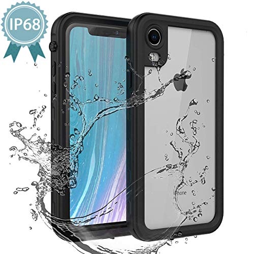 Product Cover YOGRE iPhone XR Waterproof Case, IP68 Underwater Phone Case with Built-in Screen Protector, Clear Cover Full-Body Protected Shockproof Dustproof Snowproof XR Case, 6.1 inch, Black