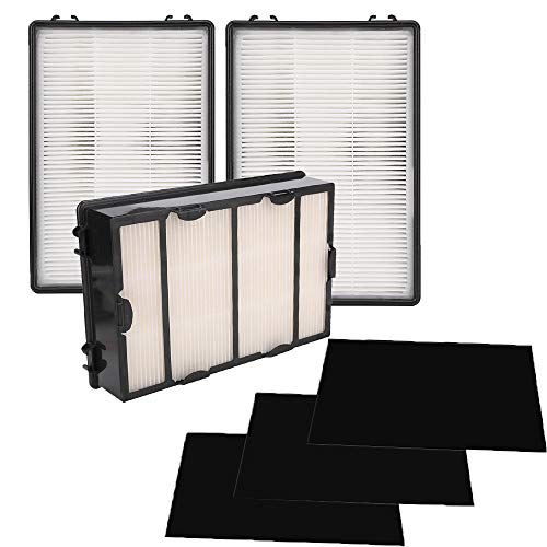 Product Cover Grete Gotye 3 Pack HAPF600 True HEPA Replacement Filter B for Holmes HEPA Air Filter Include 3 Pack Carbon Filters- Replace HAPF600D, HAPF600D-U2
