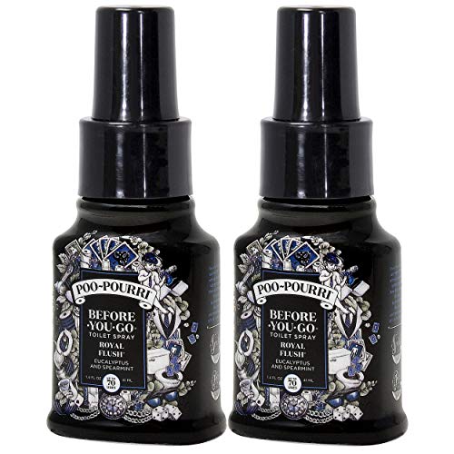 Product Cover Poo-Pourri Royal Flush Before You Go Toilet Spray 1.4 Ounce Bottle, 2 Pack