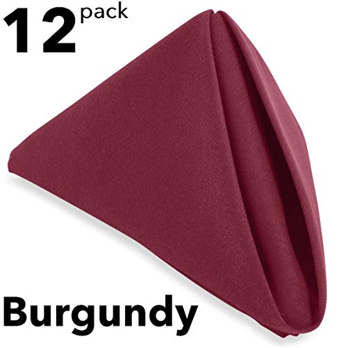 Product Cover Burgundy Cloth Napkins - 12 Pack of 20