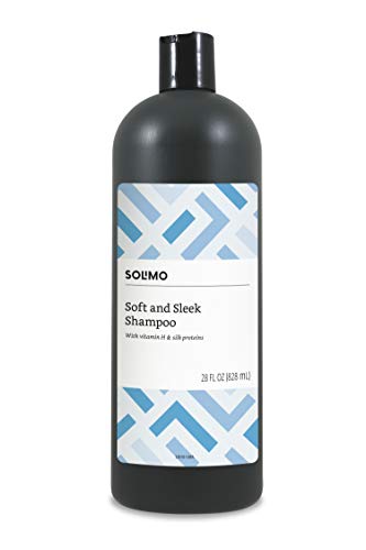 Product Cover Amazon Brand - Solimo Soft & Sleek Shampoo, 28 Fluid Ounce