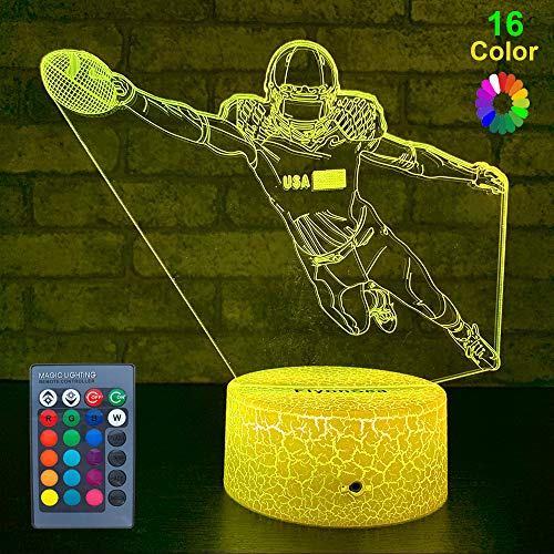 Product Cover FlyonSea Kids Football Gifts,Football Party Supplies 16 Color Changing Kids Night Light with Touch and Remote Control, Baby Football Decor Light Birthday for Kids Boys Baby