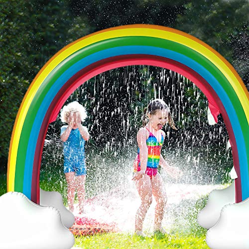 Product Cover SURPCOS Inflatable Rainbow Yard Summer Sprinkler Toy, Over 6 Feet Long, Perfect for Summer Toy List