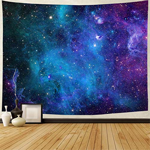 Product Cover Lahasbja Galaxy Tapestry Blue Starry Sky Tapestry Universe Space Tapestry Wall Hanging Psychedelic Tapestry Mysterious Nebula Stars Wall Tapestry for Living Room Dorm