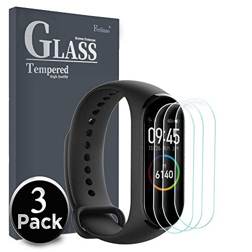 Product Cover Ferilinso [3 Pack] Screen Protector for Xiaomi Mi Band 4, High Sensitive Full Coverage Case Friendly 3D PET Flexible TPU Film for Xiaomi Mi Band 4