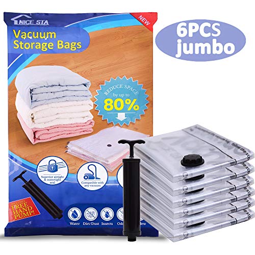 Product Cover NICE STA Premium 6 Jumbo 80% Space Saver Vacuum Storage Bags (40