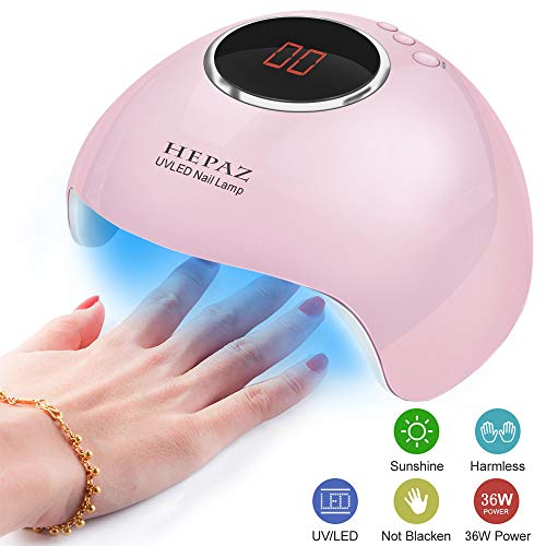 Product Cover Nail Lamp for Gel Polish,36W 15 LED Professional Nail Dryer UV LED Nail Lamp with 3 Timer Setting,Professional Nail Art Tools With Automatic Sensor, LCD Display, Memory and Pause Timer Function